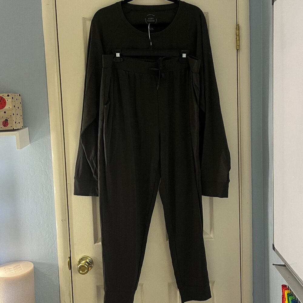 Cozy Earth Dark Gray Matching Jogger Pants & Crewneck